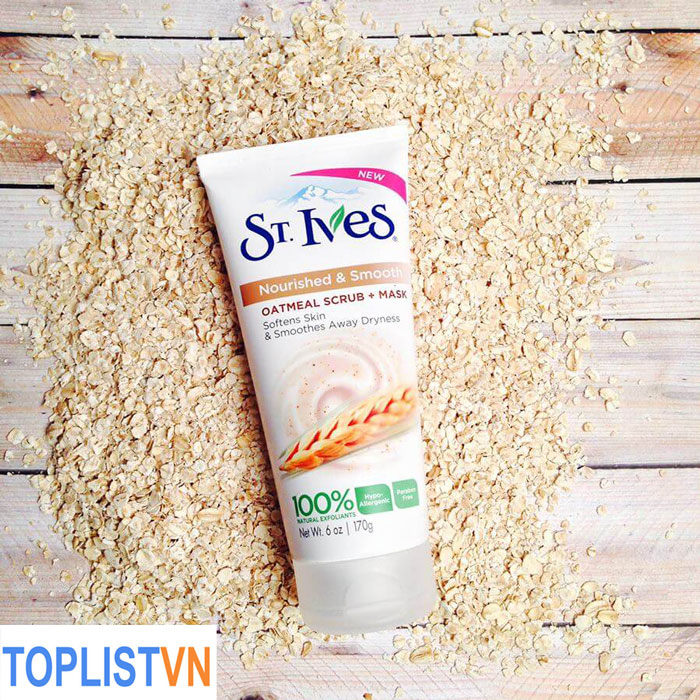 Sữa rửa mặt St.Ives lúa mạch Nourished & Smooth Oatmeal Scrub + Mask